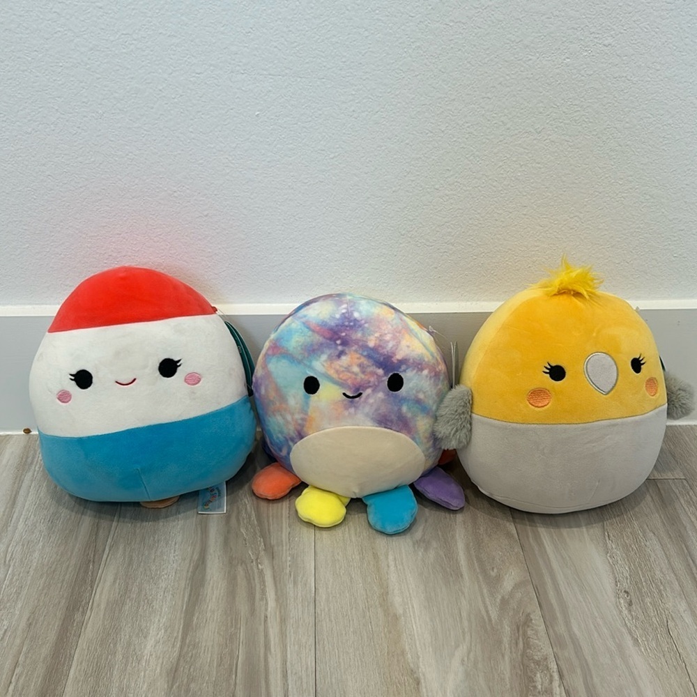 Squishmallows 8” Bundle Pedi, Leila, and Charlize
